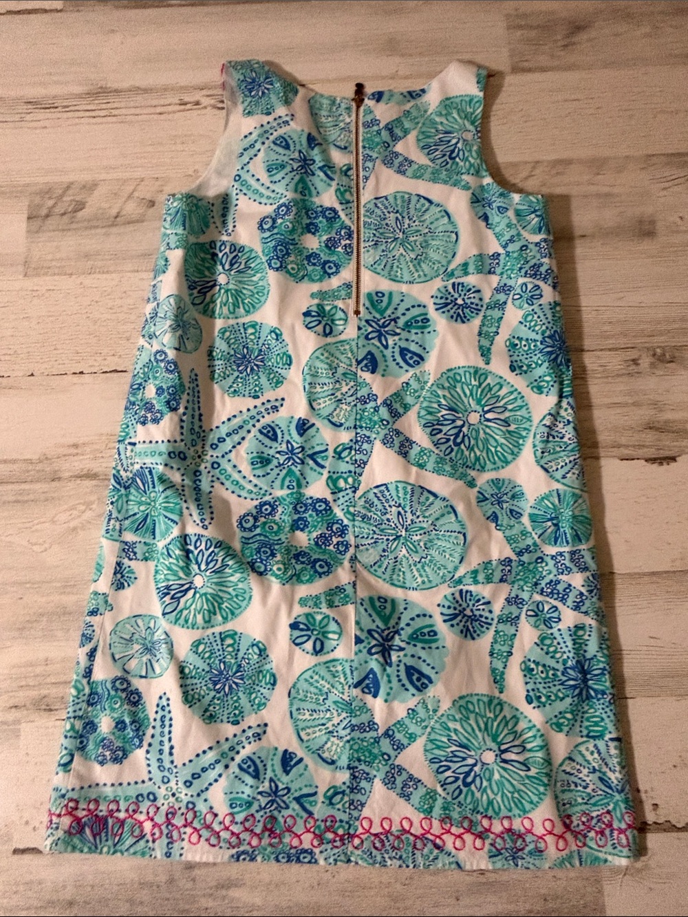 Lilly Pulitzer for Target White Dress with Teal, Turquoise & Pink Embroidery - Picture 5 of 10